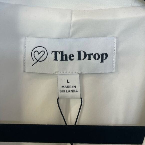 The Drop Womens Blake White Ivory Long Blazer Single Button NWT Size Large - Picture 10 of 14